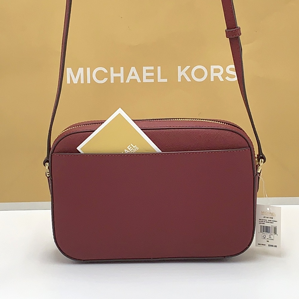 MICHAEL KORS
Large East West Saffiano Leather Crossbody Bag DARK CHERRY🍒COLOR - Picture 15 of 16
